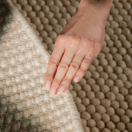 Ted Baker Richmond wollen vloerkleed rond Diana Beige - Vloerkledenloods