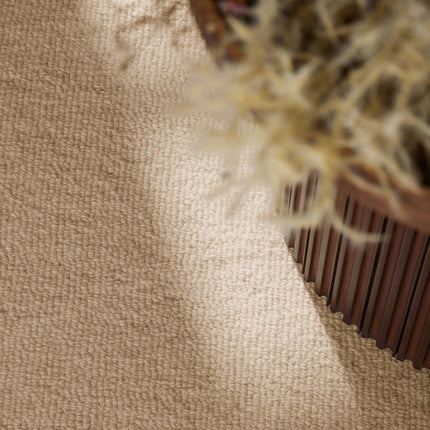 Elle Decoration Puristic fijne bouclé wollen vloerkleed Knots Beige - Vloerkledenloods
