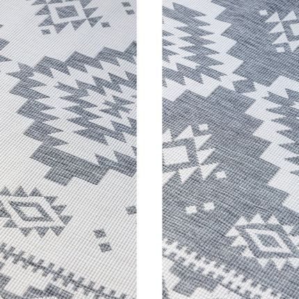 Elle Decoration Gemini omkeerbaar binnen- en buitenvloerkleed Dynamic Zilver - Vloerkledenloods