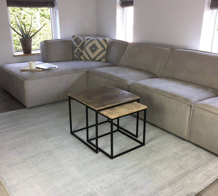 Velours Vloerkleed Grijs/Zilver – Velvet Loom - Vloerkledenloods