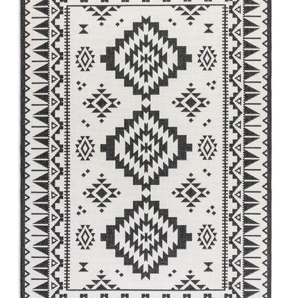 Elle Decoration Gemini omkeerbaar binnen- en buitenvloerkleed Dynamic Zwart - Vloerkledenloods