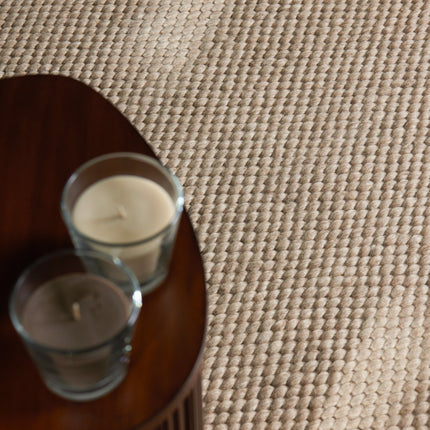 Elle Decoration Lyon wollen vloerkleed Beans Naturel Beige - Vloerkledenloods
