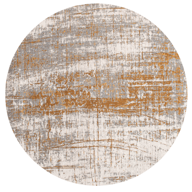 Rond in- en outdoor vloerkleed Griff Columbus Gold 8419 - Louis de Poortere