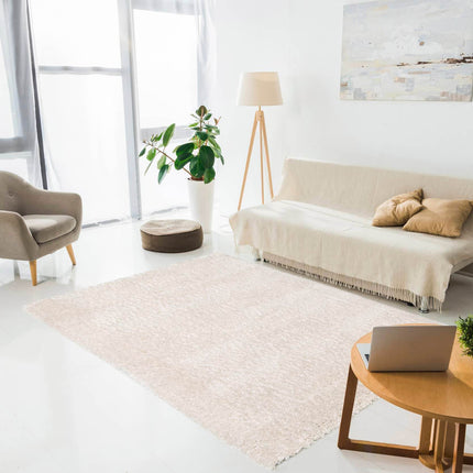 Hoogpolig vloerkleed Fender wit/creme - Vloerkledenloods