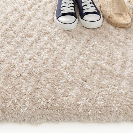 Hoogpolig vloerkleed Fender wit/creme - Vloerkledenloods