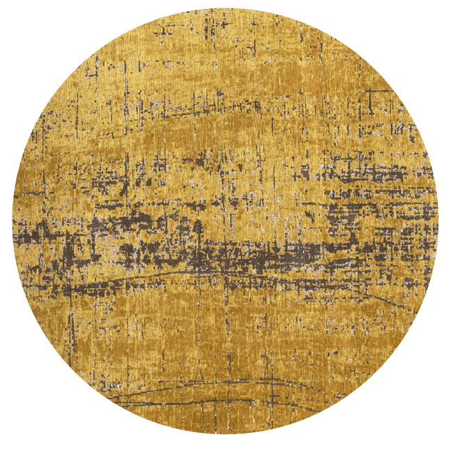 Rond vloerkleed Griff Liberty Gold 8550 - Louis De Poortere