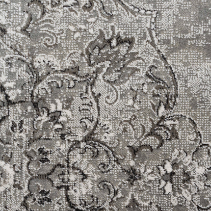 Vintage vloerkleed Ornament beige met franjes