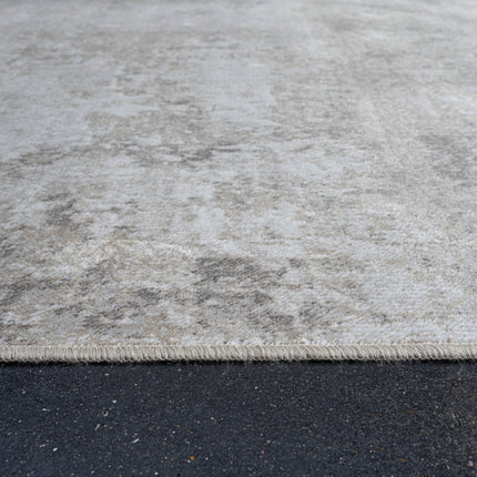 Vintage vloerkleed Smuk beige met franjes