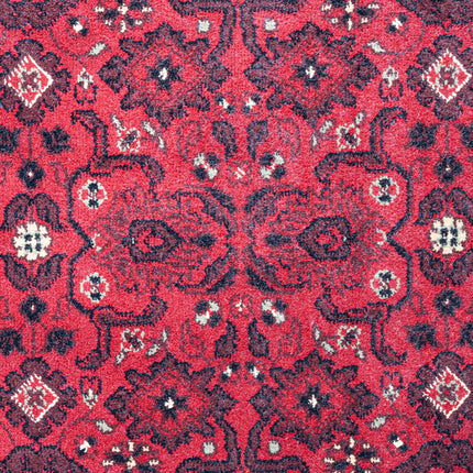 Vintage vloerkleed By Beppe rood met franjes