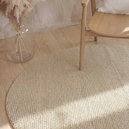 Ted Baker Richmond wollen vloerkleed rond Diana Lichtbeige - Vloerkledenloods