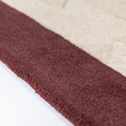 Flair Rugs wollen loper Apex Border Burgundy