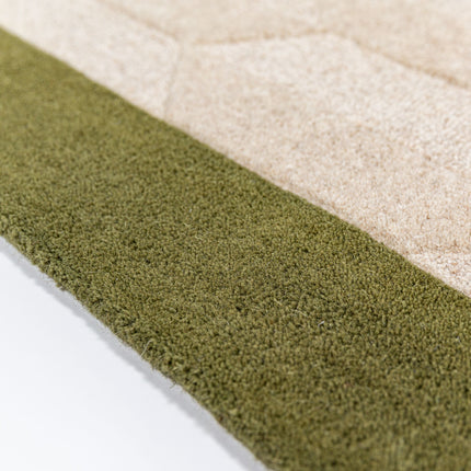 Flair Rugs wollen vloerkleed Apex Border Groen