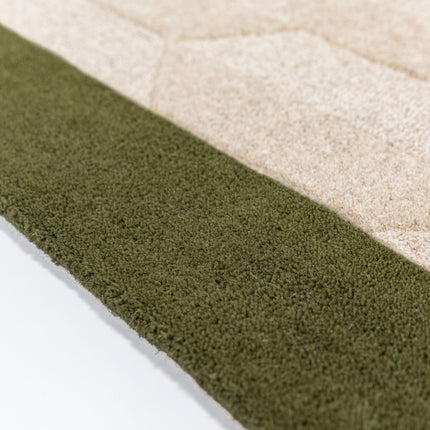 Flair Rugs wollen loper Apex Border Groen