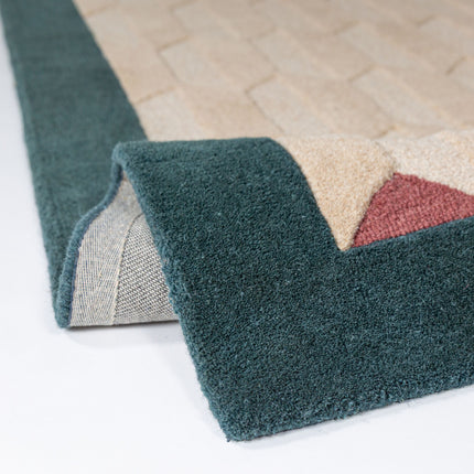 Flair Rugs wollen vloerkleed Apex Border Teal