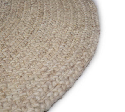 Feelgood by Brinker rond wollen vloerkleed Bellano wit 815