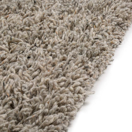 Wollen vloerkleed Berbero Lungo natuurlijk grijs 834 - Feelgood by Brinker