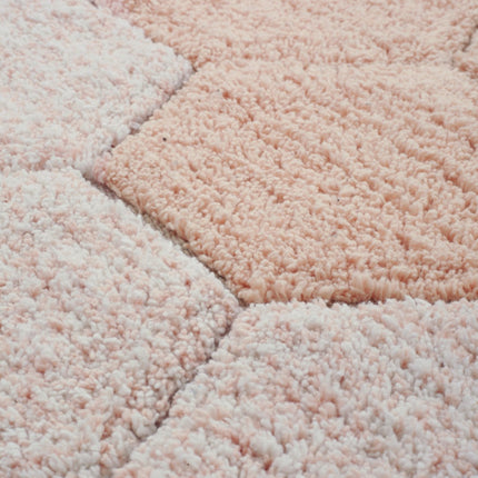 Lorena Canals wasbaar vloerkleed Round Honeycomb Roos