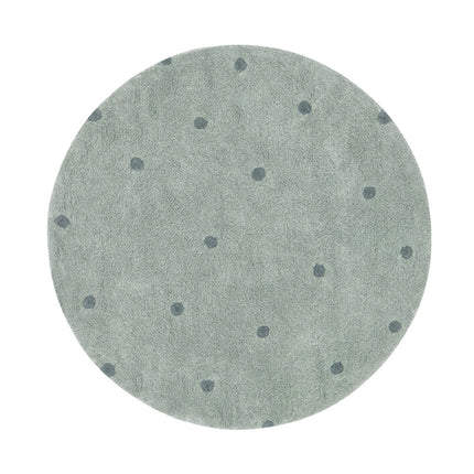 Lorena Canals wasbaar vloerkleed Round Dot Blauw Salie