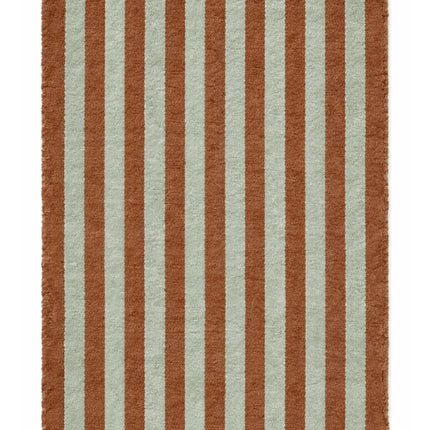 Lorena Canals Cabana Lines katoenen vloerkleed Stripes Blue Sage/Toffe