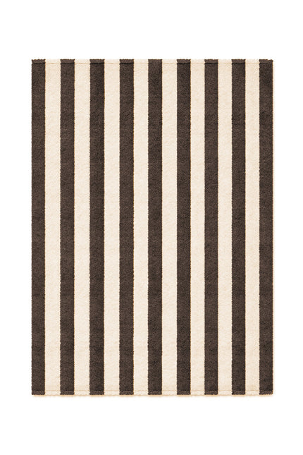 Lorena Canals Cabana Lines katoenen loper Stripes Naturel/Donkergrijs