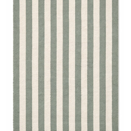 Lorena Canals Cabana Lines katoenen vloerkleed Stripes Naturel/Vintage Blue