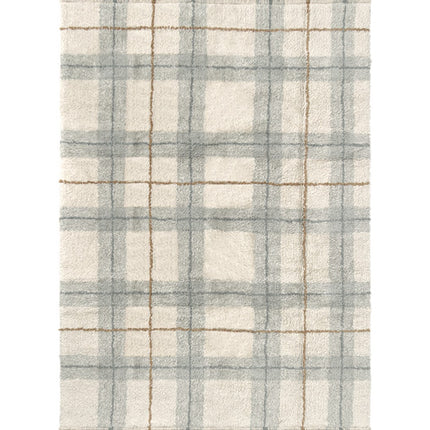 Lorena Canals wasbaar vloerkleed Tartan Blauw Salie