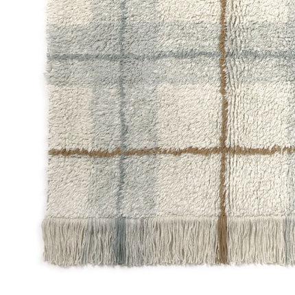 Lorena Canals wasbaar vloerkleed Tartan Blauw Salie