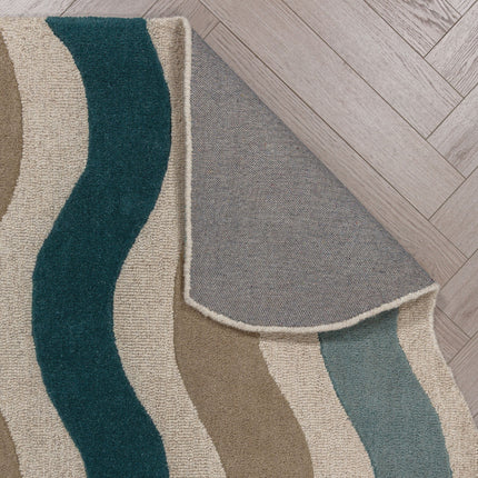Flair Rugs wollen vloerkleed Cascade Blauw