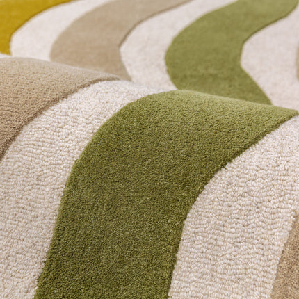 Flair Rugs wollen vloerkleed Cascade Groen