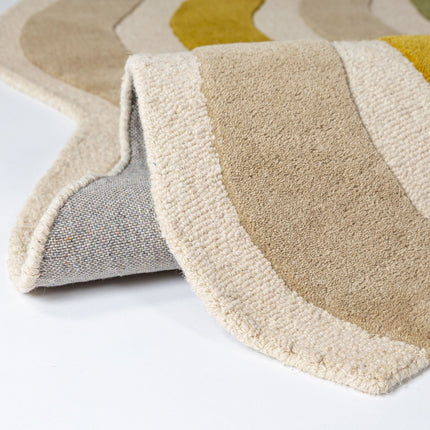 Flair Rugs wollen loper Cascade Groen