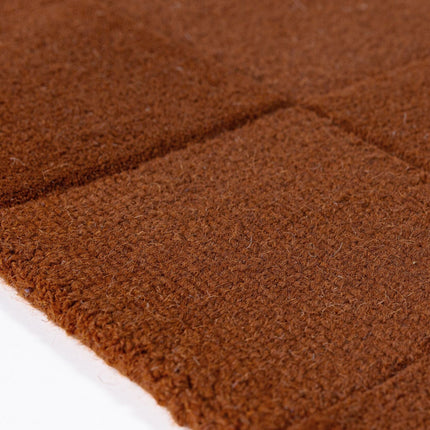 Flair Rugs wollen loper Checkerboard Terracotta
