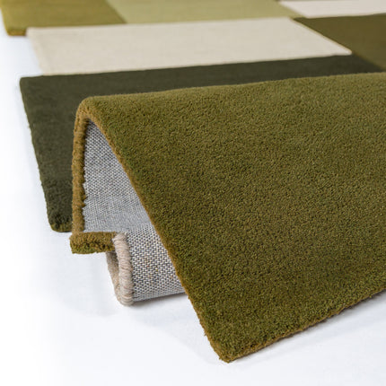 Flair Rugs wollen loper Collage Groen