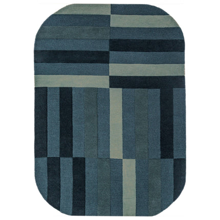 Flair Rugs wollen vloerkleed Eldon Blauw