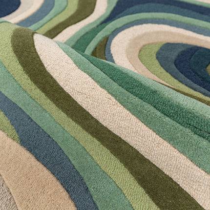 Flair Rugs wollen vloerkleed Envy Groen