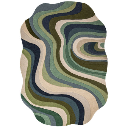 Flair Rugs wollen vloerkleed Envy Groen