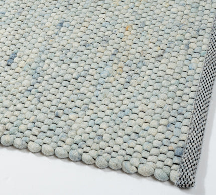 Wollen vloerkleed Vicenza 151 Licht Blauw Mix - Eva Interior