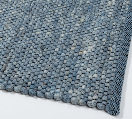 Wollen vloerkleed Vicenza 250 Blauw - Eva Interior