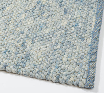 Wollen vloerkleed greenland 150 Blauw - Eva Interior