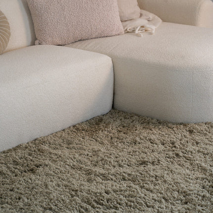 Hoogpolig vloerkleed Pilo groen polyester Interieur05