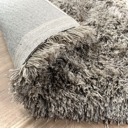 Hoogpolig vloerkleed Nika antraciet polyester - Interieur05