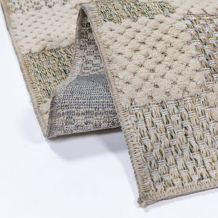 Flair Rugs katoenen vloerkleed Muted Checkerboard Groen