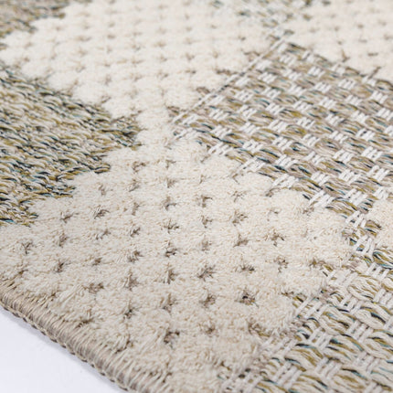 Flair Rugs katoenen vloerkleed Muted Checkerboard Groen