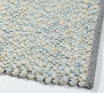 Wollen vloerkleed Bergamo 151 Licht Blauw Mix - Eva Interior
