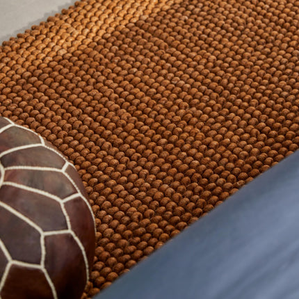 Feelgood by Brinker wollen vloerkleed New Loop bruin 631