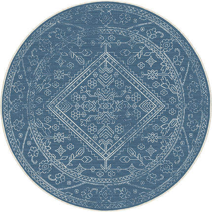 Rond buitenkleed Nova blauw - Interieur05