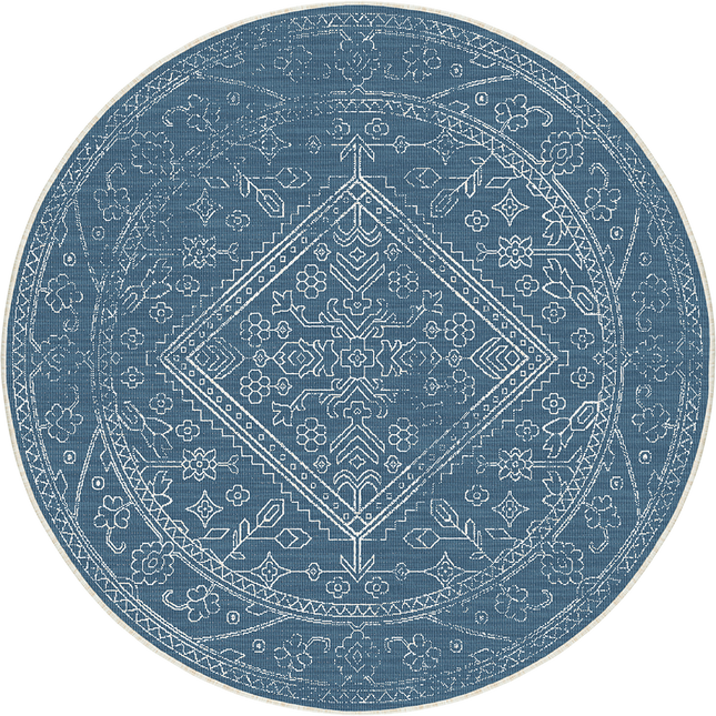 Rond buitenkleed Nova blauw - Interieur05