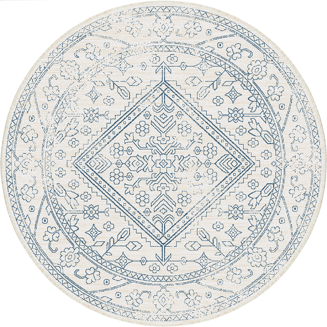 Rond buitenkleed Nova blauw - Interieur05