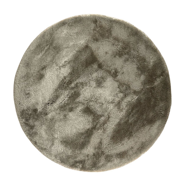 Rond hoogpolig vloerkleed Odelia stone - Interieur05