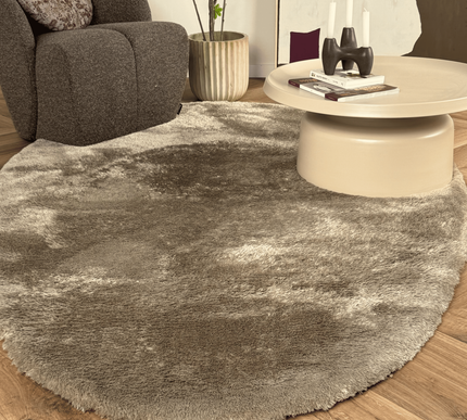 Organisch hoogpolig vloerkleed Odelia stone - Interieur05