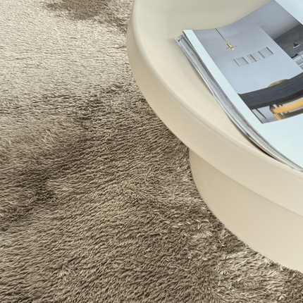 Organisch hoogpolig vloerkleed Odelia bruin/taupe - Interieur05